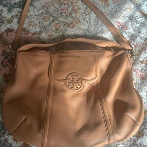 Tory Burch Camel Leather Shoulder Bag